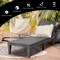 Costway Patio Lounge Chair Chaise Recliner Weather Resistant Adjustable Brown\Black